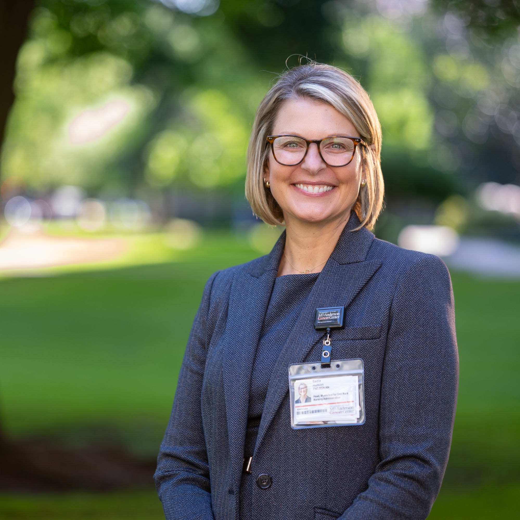 Sadie Hutson smiles outdoors. 